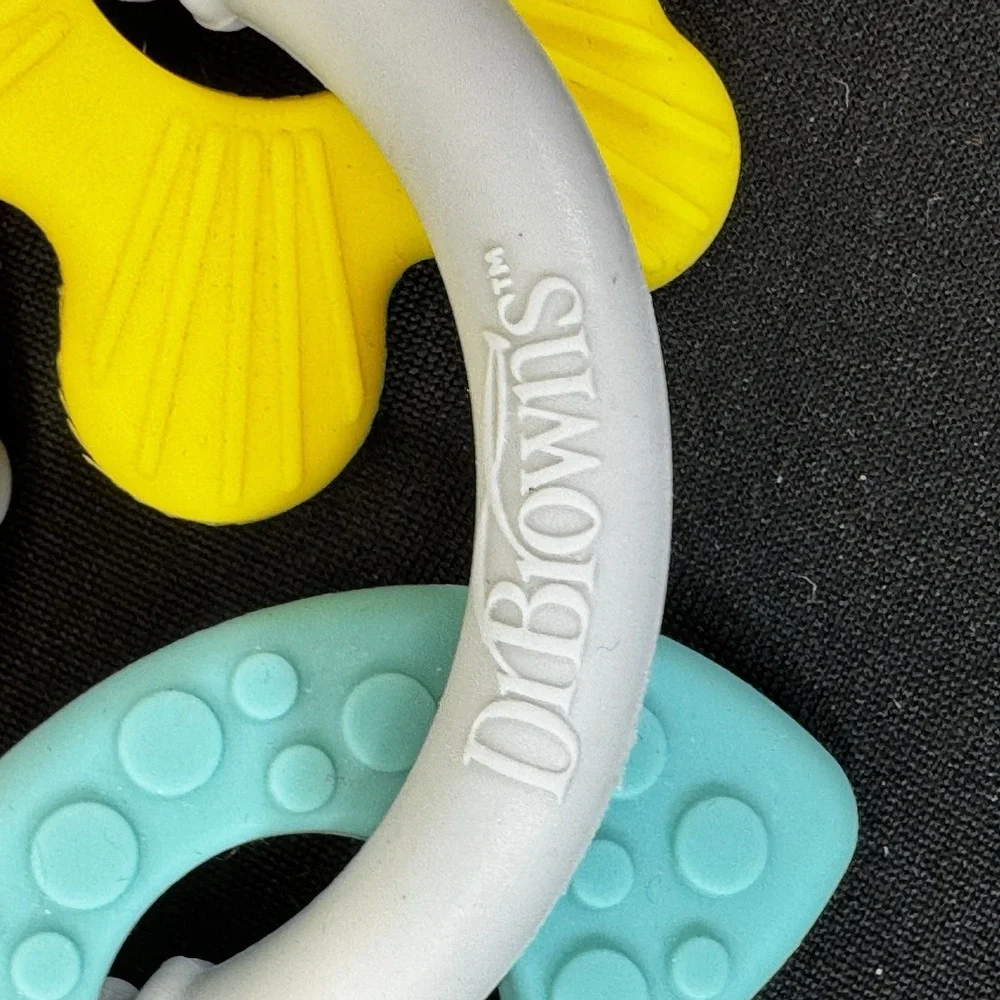 Dr. Brown's Teething Ring 3m+ Fox Toy Learning Loop Silicone Teether‎ BPA Free